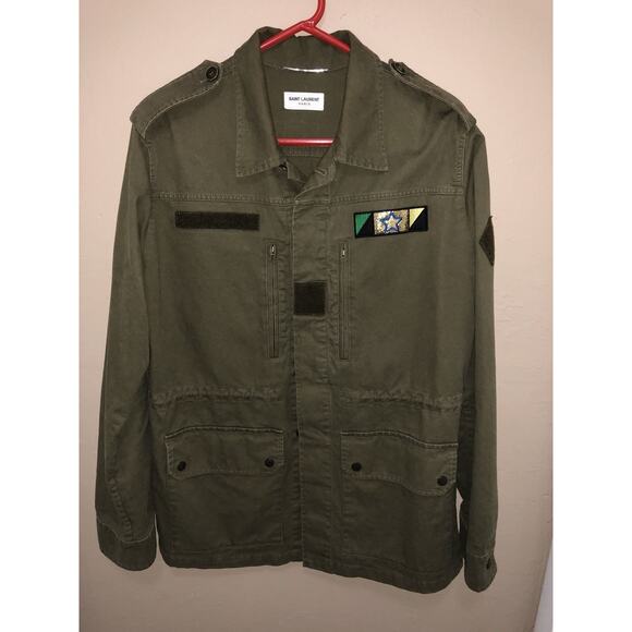 Saint Laurent Sweet Dreams Military Patch Jacket - Picture 2 of 5